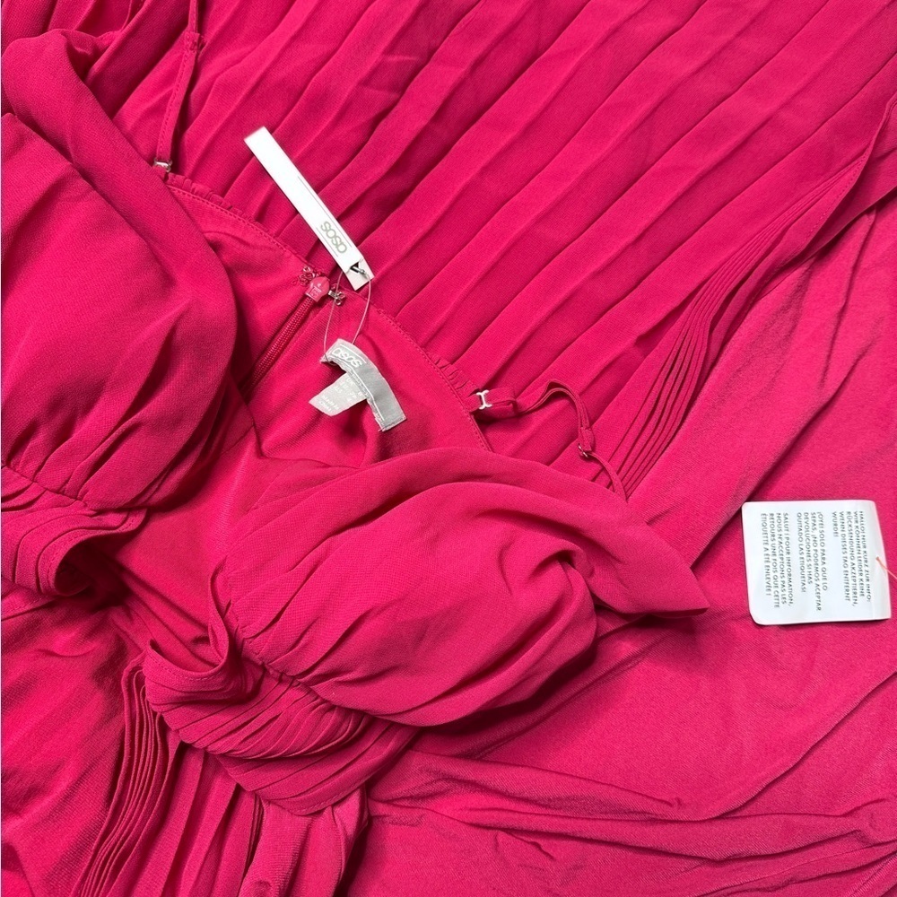 Elegant Pink - Cherry Red Evening Gown - Picture 9 of 10